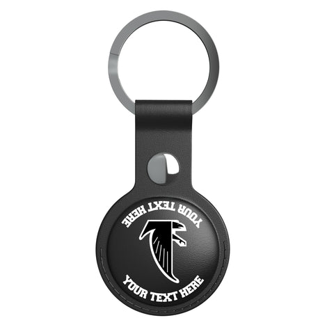 Atlanta Falcons Classic Personalized Insignia Black Airtag Holder