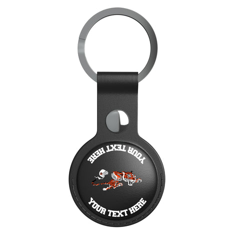 Cincinnati Bengals Historic Collection Personalized Insignia Black Airtag Holder