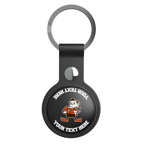 Cleveland Browns Historic Collection Personalized Insignia Black Airtag Holder