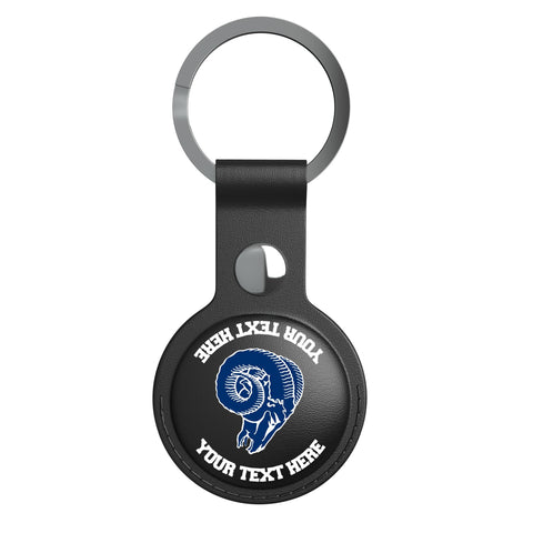 Los Angeles Rams Historic Collection Personalized Insignia Black Airtag Holder