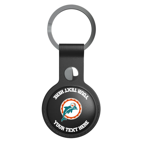 Miami Dolphins 1966-1973 Historic Collection Personalized Insignia Black Airtag Holder