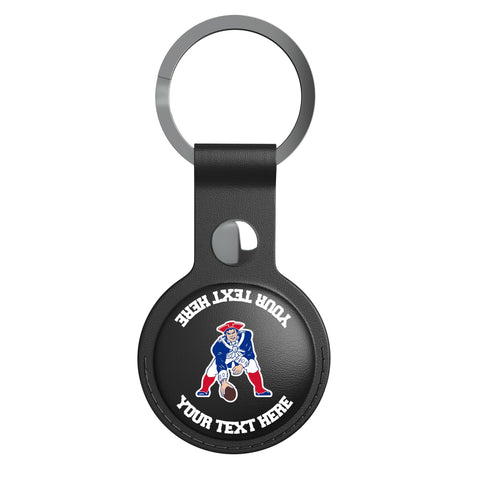New England Patriots Historic Collection Personalized Insignia Black Airtag Holder