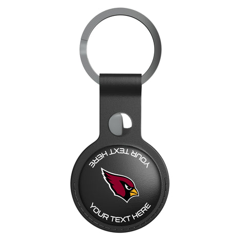 Arizona Cardinals Personalized Insignia Black Airtag Holder