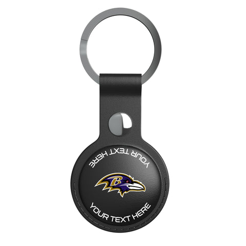 Baltimore Ravens Personalized Insignia Black Airtag Holder