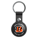 Cincinnati Bengals Personalized Insignia Black Airtag Holder