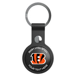 Cincinnati Bengals Personalized Insignia Black Airtag Holder