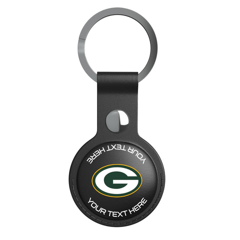 Green Bay Packers Personalized Insignia Black Airtag Holder