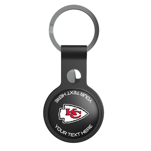 Kansas City Chiefs Personalized Insignia Black Airtag Holder
