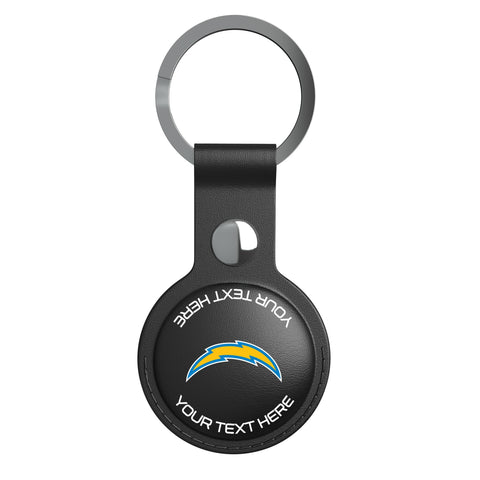 Los Angeles Chargers Personalized Insignia Black Airtag Holder