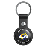 Los Angeles Rams Personalized Insignia Black Airtag Holder