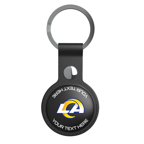 Los Angeles Rams Personalized Insignia Black Airtag Holder