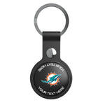 Miami Dolphins Personalized Insignia Black Airtag Holder