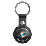 Miami Dolphins Personalized Insignia Black Airtag Holder