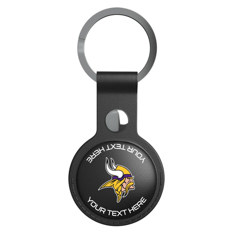Minnesota Vikings Personalized Insignia Black Airtag Holder