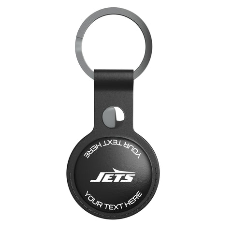 New York Jets Personalized Insignia Black Airtag Holder