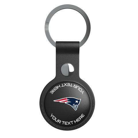 New England Patriots Personalized Insignia Black Airtag Holder