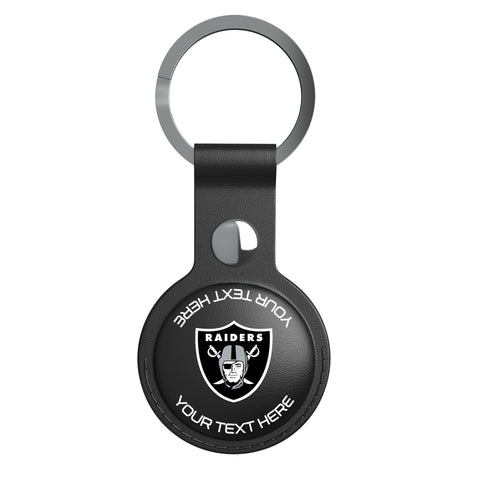 Las Vegas Raiders Personalized Insignia Black Airtag Holder