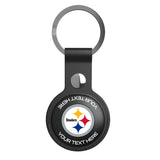 Pittsburgh Steelers Personalized Insignia Black Airtag Holder