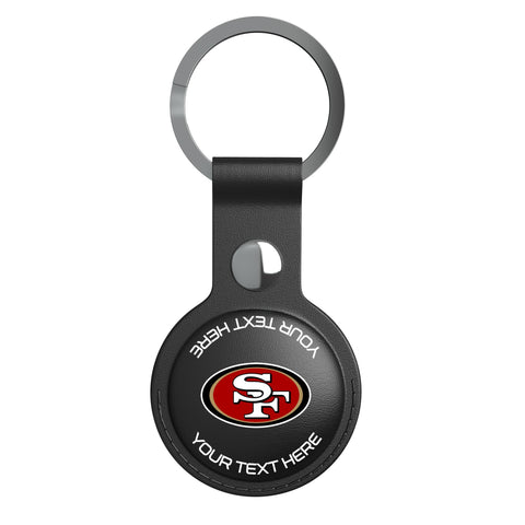 San Francisco 49ers Personalized Insignia Black Airtag Holder