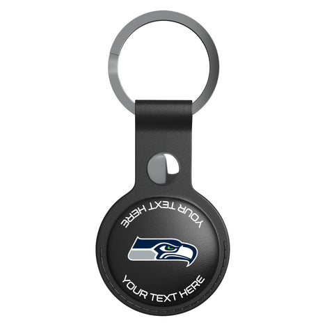 Seattle Seahawks Personalized Insignia Black Airtag Holder