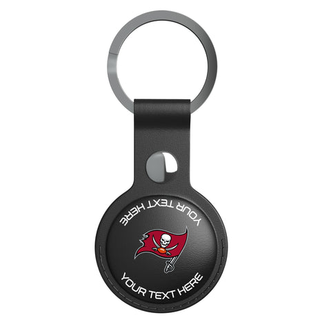 Tampa Bay Buccaneers Personalized Insignia Black Airtag Holder
