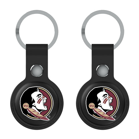 Florida State University Seminoles Insignia Black Airtag Holder 2-Pack