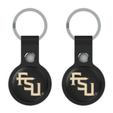 Florida State University Seminoles Athletic Wordmark Insignia Black Airtag Holder 2-Pack