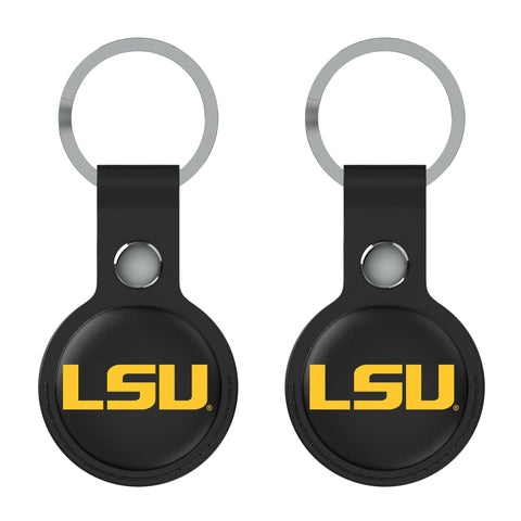 Louisiana State University Tigers Insignia Black Airtag Holder 2-Pack