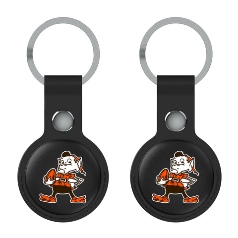 Cleveland Browns Historic Collection Insignia Black Airtag Holder 2-Pack
