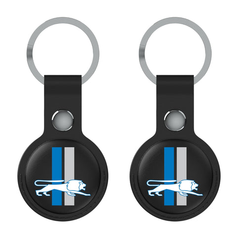 Detroit Lions Retro Insignia Black Airtag Holder 2-Pack