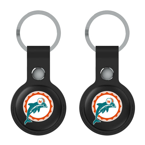 Miami Dolphins 1966-1973 Historic Collection Insignia Black Airtag Holder 2-Pack