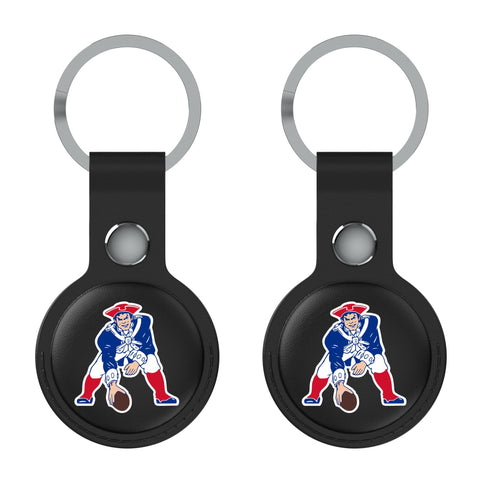 New England Patriots Historic Collection Insignia Black Airtag Holder 2-Pack