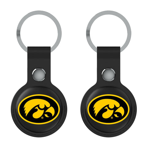 University of Iowa Hawkeyes Insignia Black Airtag Holder 2-Pack
