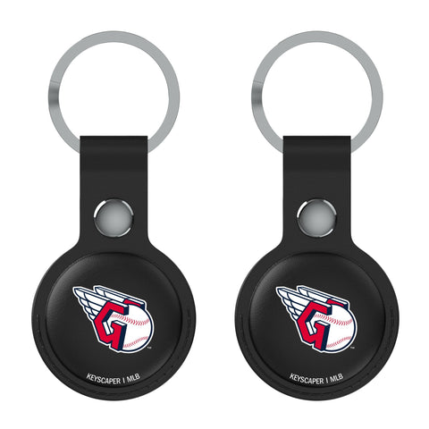 Cleveland Guardians Insignia Black Airtag Holder 2-Pack-0