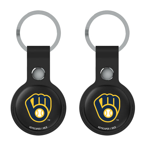 Milwaukee Brewers Insignia Black Airtag Holder 2-Pack