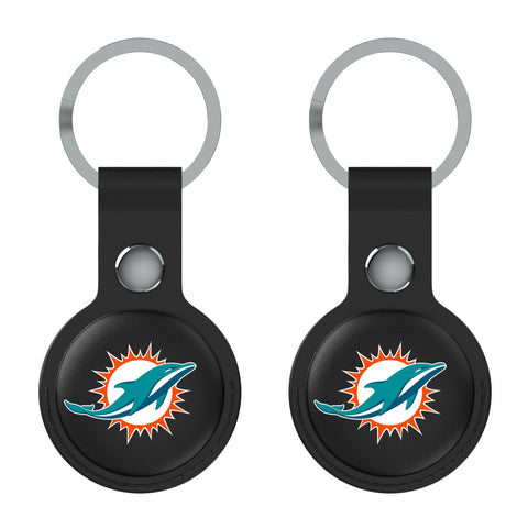 Miami Dolphins Insignia Black Airtag Holder 2-Pack