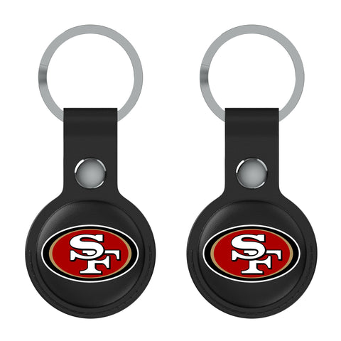 San Francisco 49ers Insignia Black Airtag Holder 2-Pack
