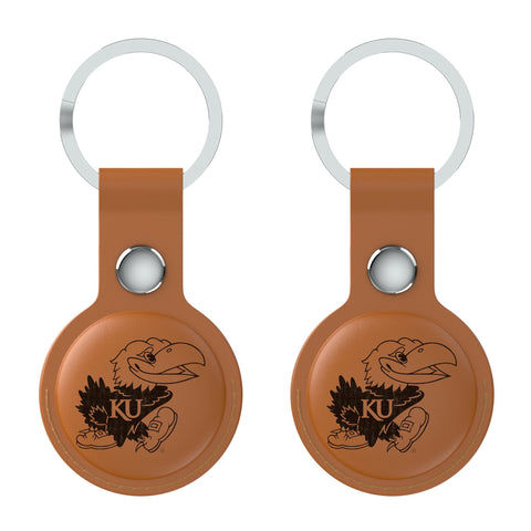 University of Kansas Jayhawks Burn Brown Airtag Holder 2-Pack