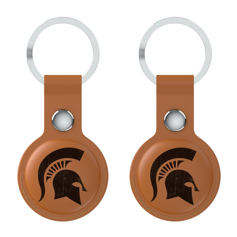Michigan State University Spartans Burn Brown Airtag Holder 2-Pack