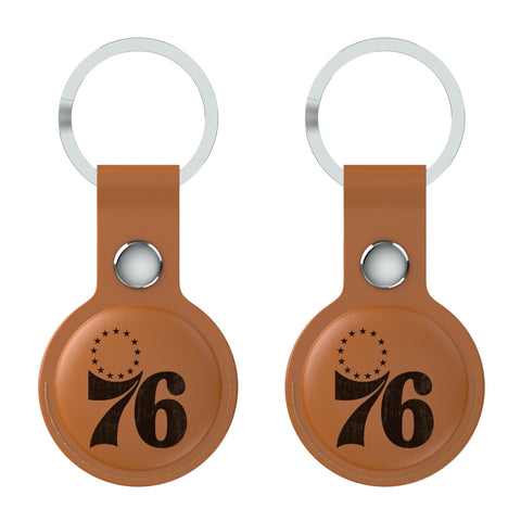 Philadelphia 76ers Burn Brown Airtag Holder 2-Pack-0