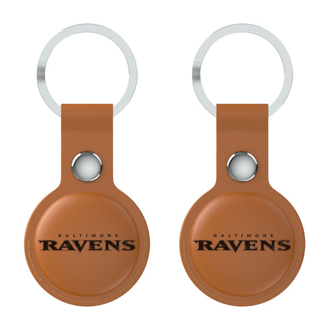 Baltimore Ravens Burn Brown Airtag Holder 2-Pack-0