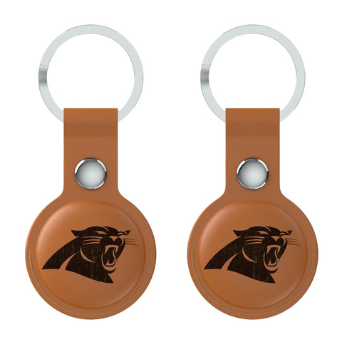 Carolina Panthers Burn Brown Airtag Holder 2-Pack