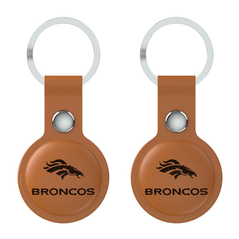 Denver Broncos Burn Brown Airtag Holder 2-Pack
