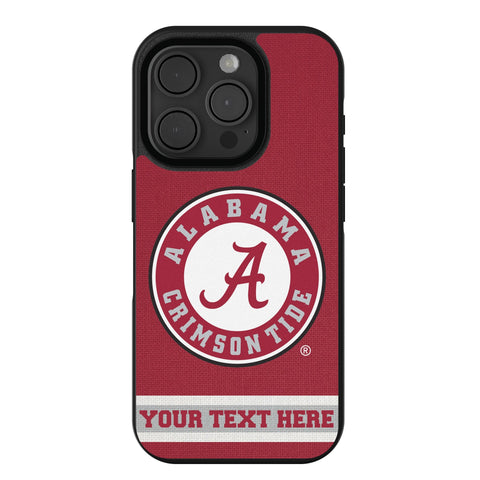 University of Alabama Crimson Tide Personalized Stripe Bump Phone Case for Apple iPhone
