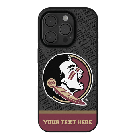 Florida State University Seminoles Personalized EndZone Plus Bump Phone Case for Apple iPhone