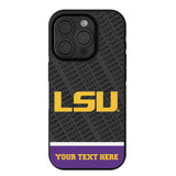 Louisiana State University Tigers Personalized EndZone Plus Bump Phone Case for Apple iPhone