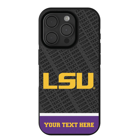 Louisiana State University Tigers Personalized EndZone Plus Bump Phone Case for Apple iPhone