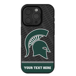 Michigan State University Spartans Personalized EndZone Plus Bump Phone Case for Apple iPhone