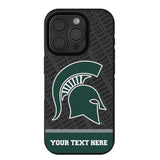 Michigan State University Spartans Personalized EndZone Plus Bump Phone Case for Apple iPhone