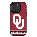 University of Oklahoma Sooners Personalized Stripe Bump Phone Case for Apple iPhone